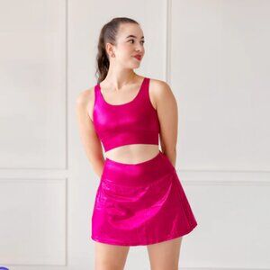 Crowned Athletics Garnet (deep pink)  Athletic Skirt- Size Medium